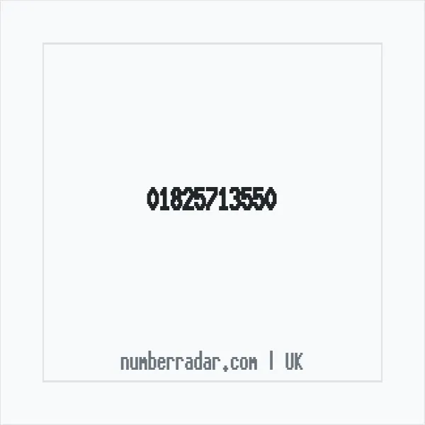 Reverse number check for +44 1825 713550 — who called me?
