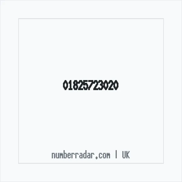 Reverse number check for +44 1825 723020 — who called me?