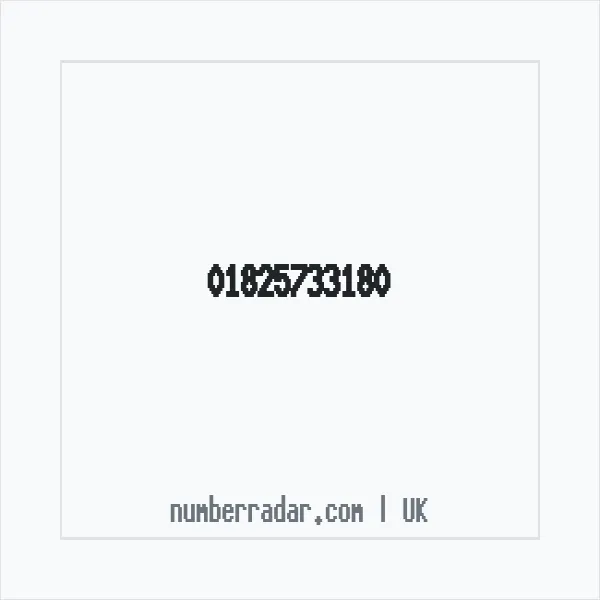 Reverse number check for +44 1825 733180 — who called me?