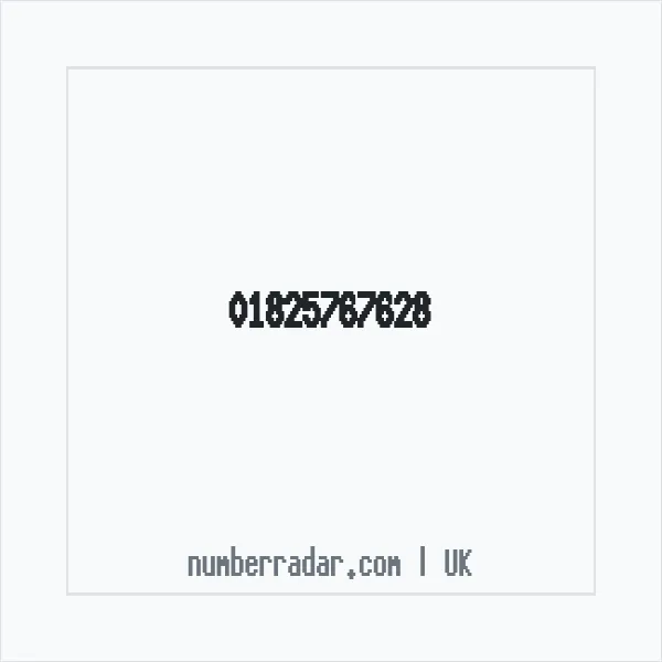 Reverse number check for +44 1825 767628 — who called me?