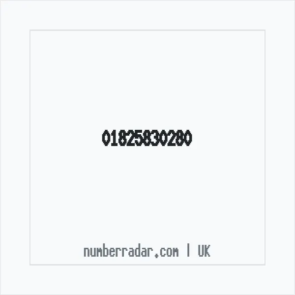 Reverse number check for +44 1825 830280 — who called me?