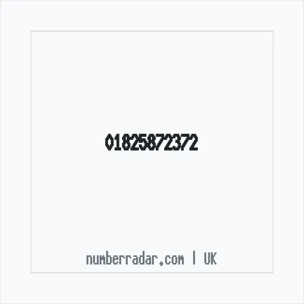 Reverse number check for +44 1825 872372 — who called me?