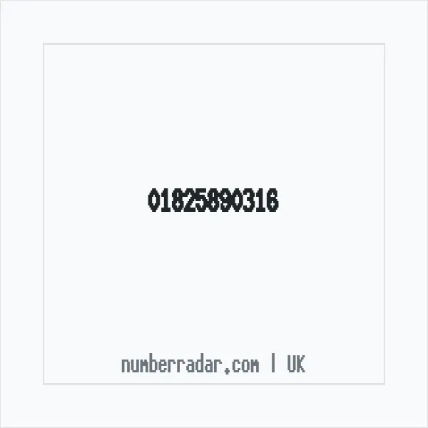 Reverse number check for +44 1825 890316 — who called me?