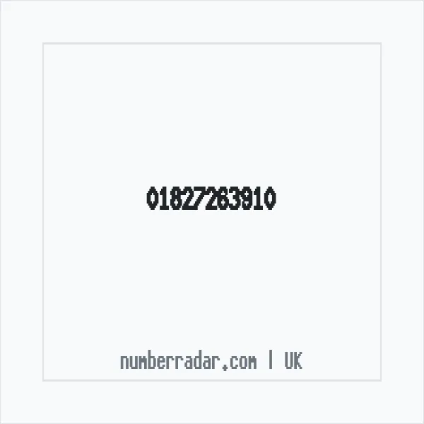 Reverse number check for +44 1827 263910 — who called me?