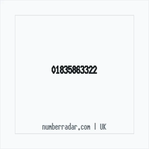Reverse number check for +44 1835 863322 — who called me?