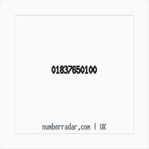Reverse number check for +44 1837 650100 — who called me?