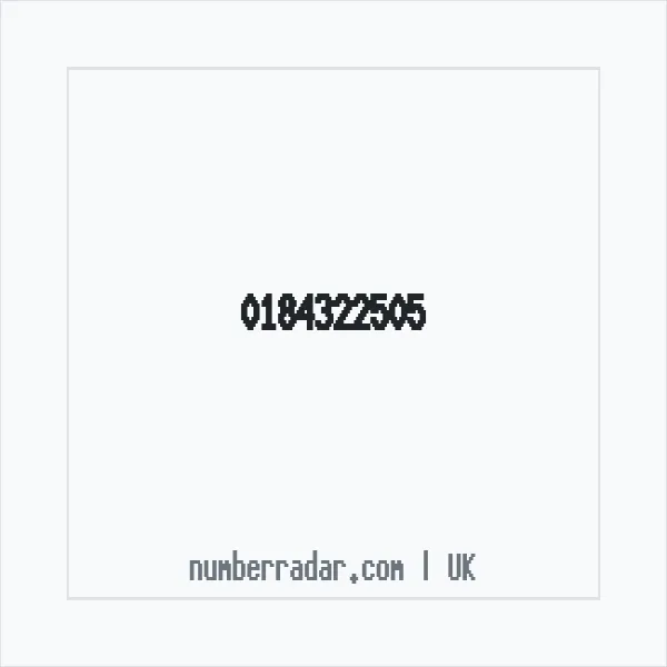 Reverse number check for +44 184322505 — who called me?