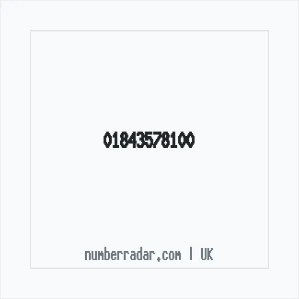 Reverse number check for +44 1843 578100 — who called me?