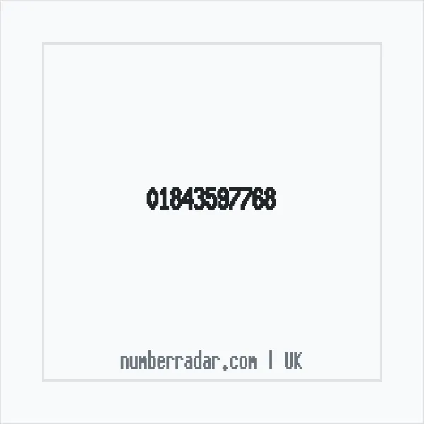Reverse number check for +44 1843 597768 — who called me?