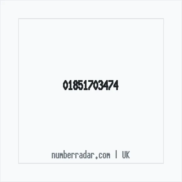 Reverse number check for +44 1851 703474 — who called me?