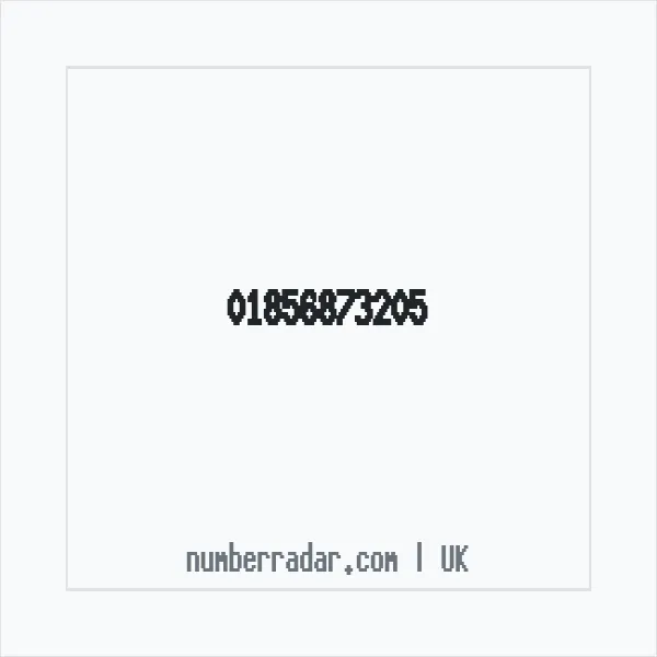 Reverse number check for +44 1856 873205 — who called me?