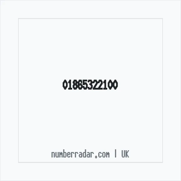Reverse number check for +44 1865 322100 — who called me?