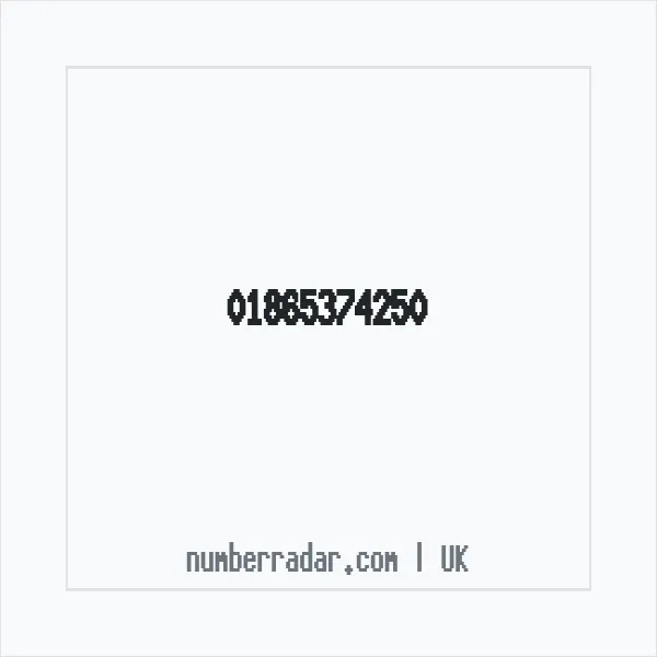 Reverse number check for +44 1865 374250 — who called me?
