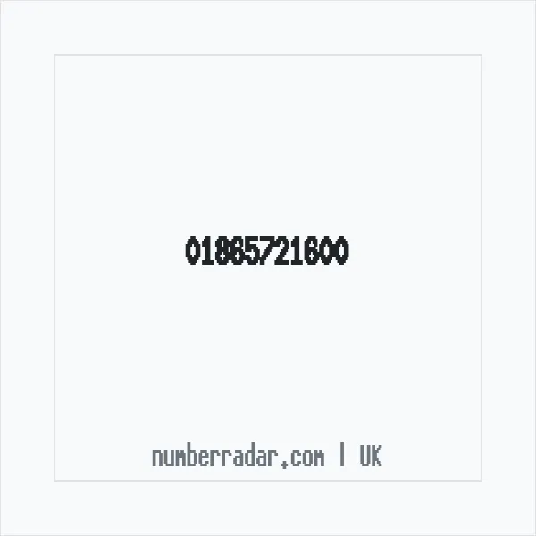 Reverse number check for +44 1865 721600 — who called me?