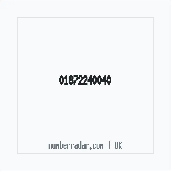 Reverse number check for +44 1872 240040 — who called me?