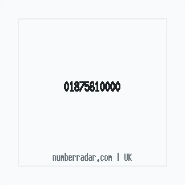 Reverse number check for +44 1875 610000 — who called me?
