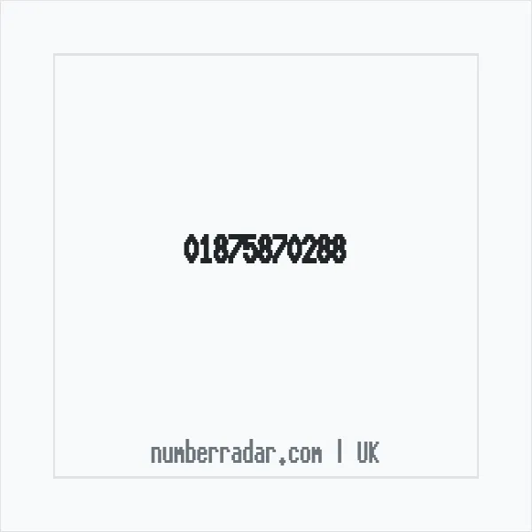 Reverse number check for +44 1875 870288 — who called me?