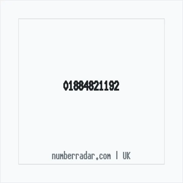 Reverse number check for +44 1884 821192 — who called me?