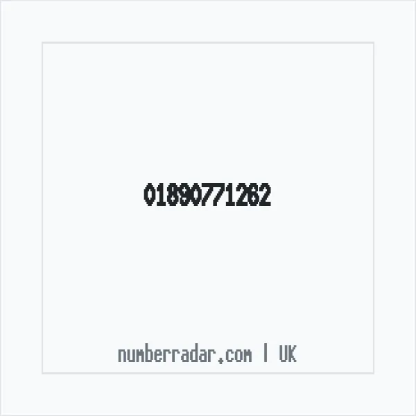 Reverse number check for +44 1890 771262 — who called me?
