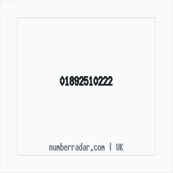 Reverse number check for +44 1892 510222 — who called me?