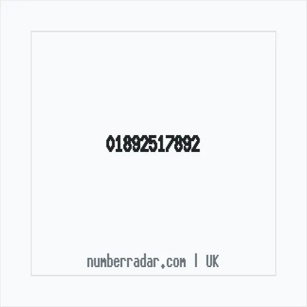 Reverse number check for +44 1892 517892 — who called me?