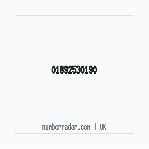 Reverse number check for +44 1892 530190 — who called me?