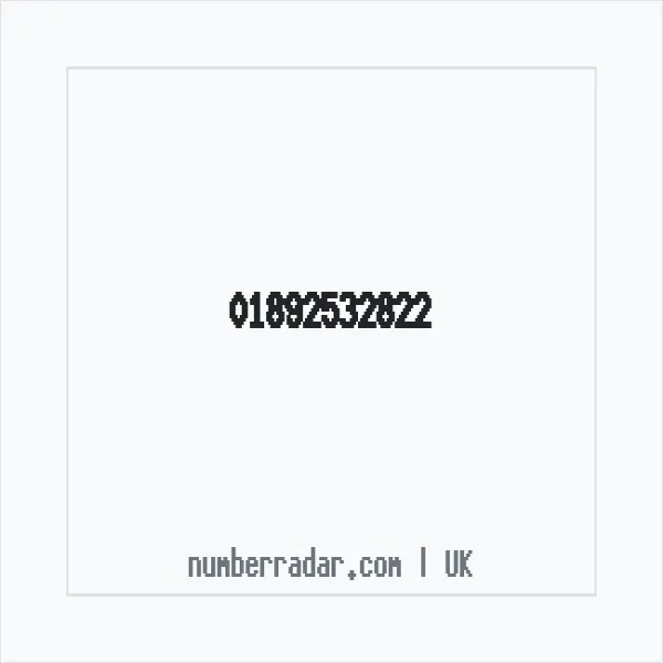 Reverse number check for +44 1892 532822 — who called me?