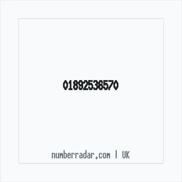 Reverse number check for +44 1892 536570 — who called me?
