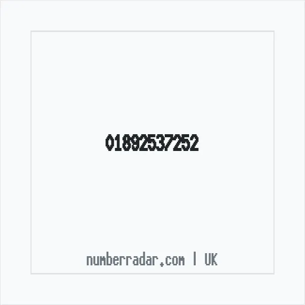 Reverse number check for +44 1892 537252 — who called me?