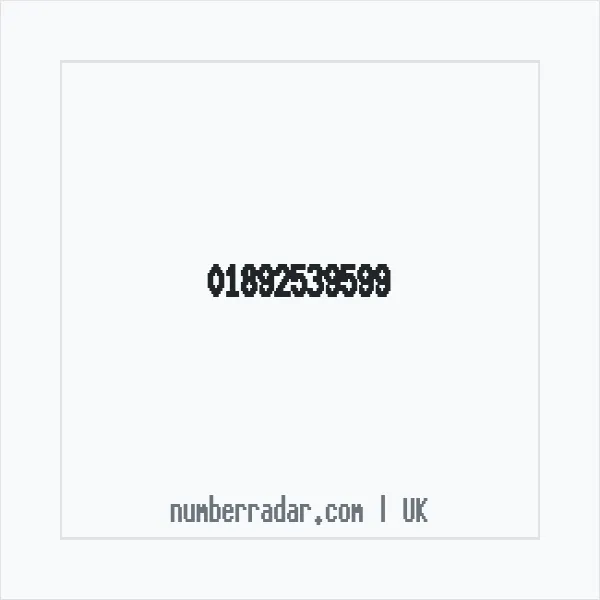 Reverse number check for +44 1892 539599 — who called me?