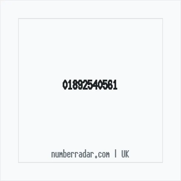 Reverse number check for +44 1892 540561 — who called me?