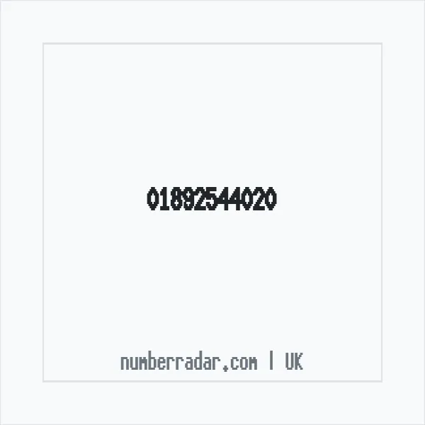 Reverse number check for +44 1892 544020 — who called me?