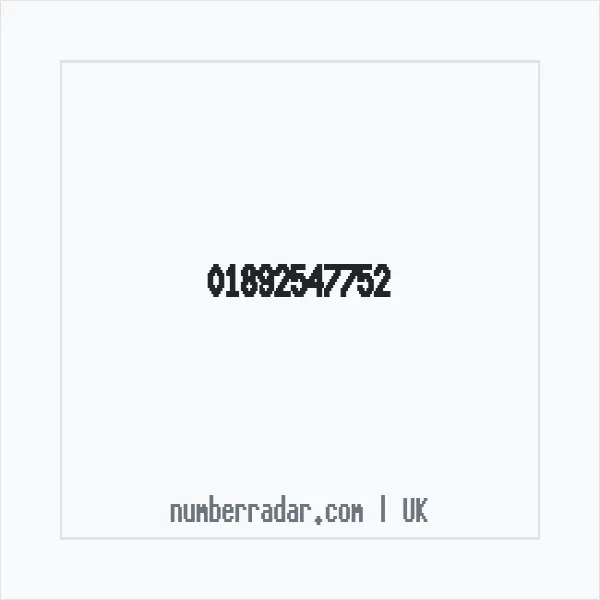 Reverse number check for +44 1892 547752 — who called me?