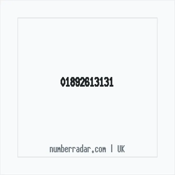 Reverse number check for +44 1892 613131 — who called me?