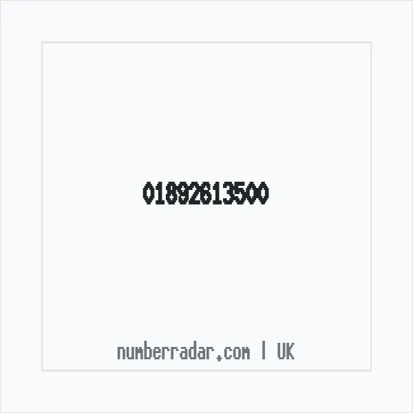 Reverse number check for +44 1892 613500 — who called me?