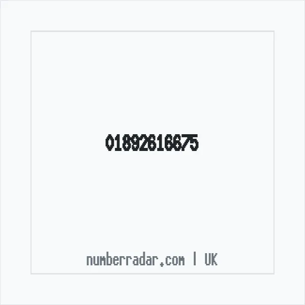 Reverse number check for +44 1892 616675 — who called me?