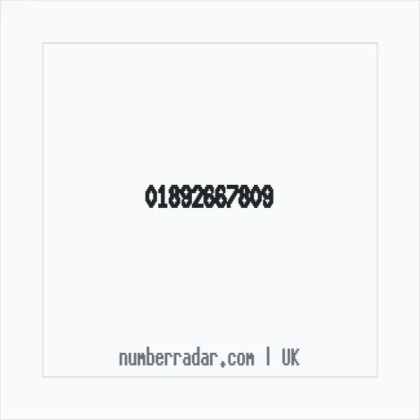 Reverse number check for +44 1892 667809 — who called me?