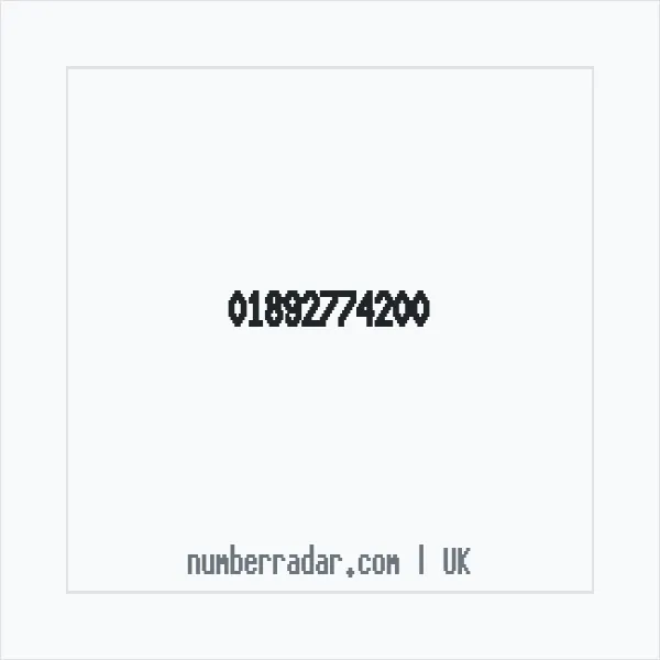 Reverse number check for +44 1892 774200 — who called me?