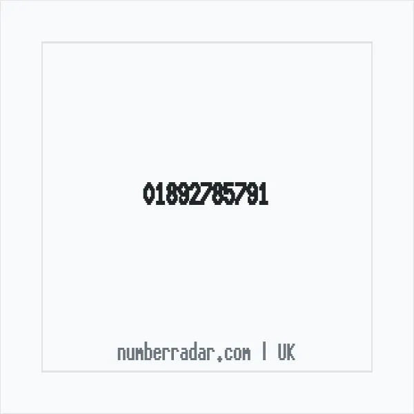 Reverse number check for +44 1892 785791 — who called me?