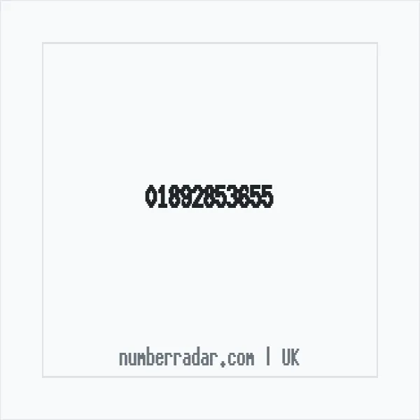 Reverse number check for +44 1892 853655 — who called me?