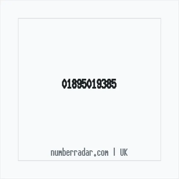 Reverse number check for +44 1895 019385 — who called me?