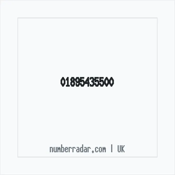Reverse number check for +44 1895 435500 — who called me?