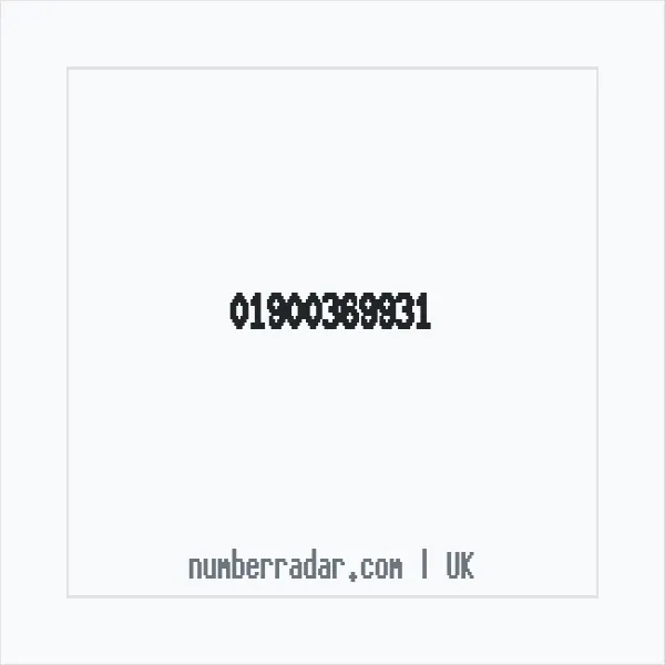 Reverse number check for +44 1900 369931 — who called me?