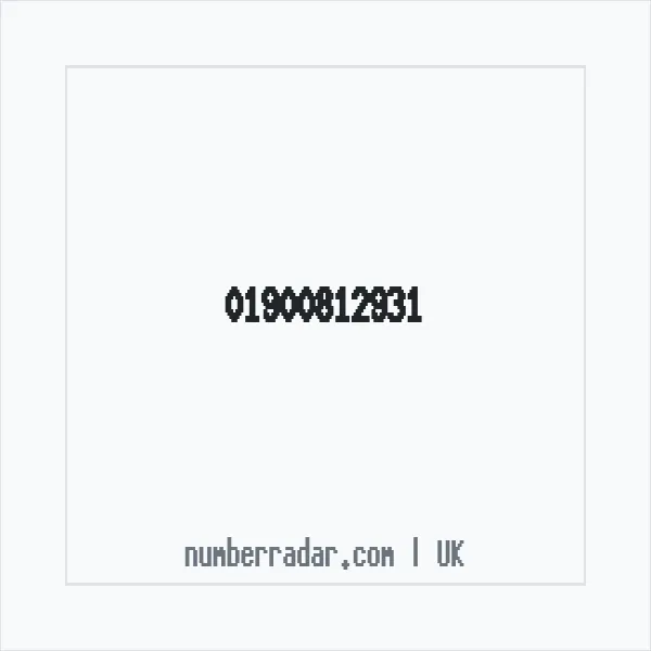 Reverse number check for +44 1900 812931 — who called me?