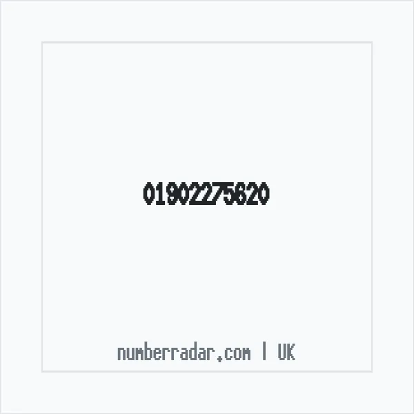 Reverse number check for +44 1902 275620 — who called me?