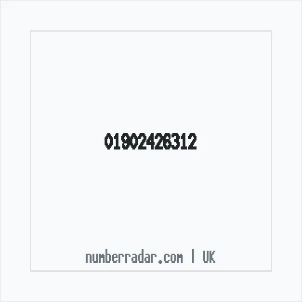 Reverse number check for +44 1902 426312 — who called me?