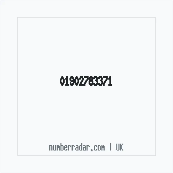 Reverse number check for +44 1902 783371 — who called me?