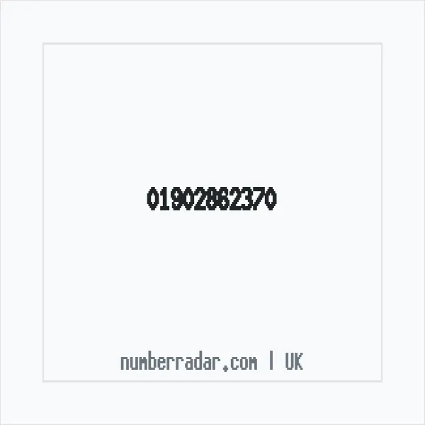 Reverse number check for +44 1902 862370 — who called me?