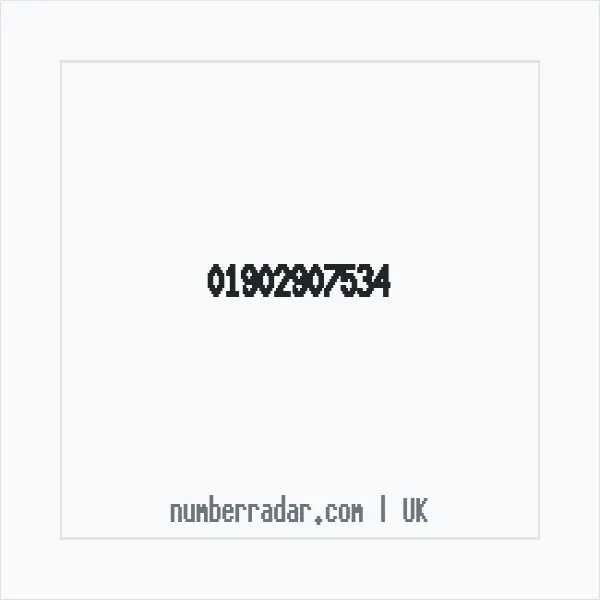 Reverse number check for +44 1902 907534 — who called me?