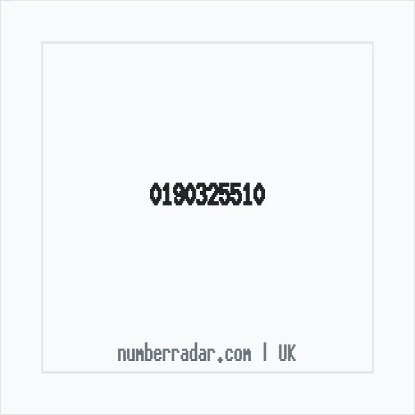 Reverse number check for +44 190325510 — who called me?